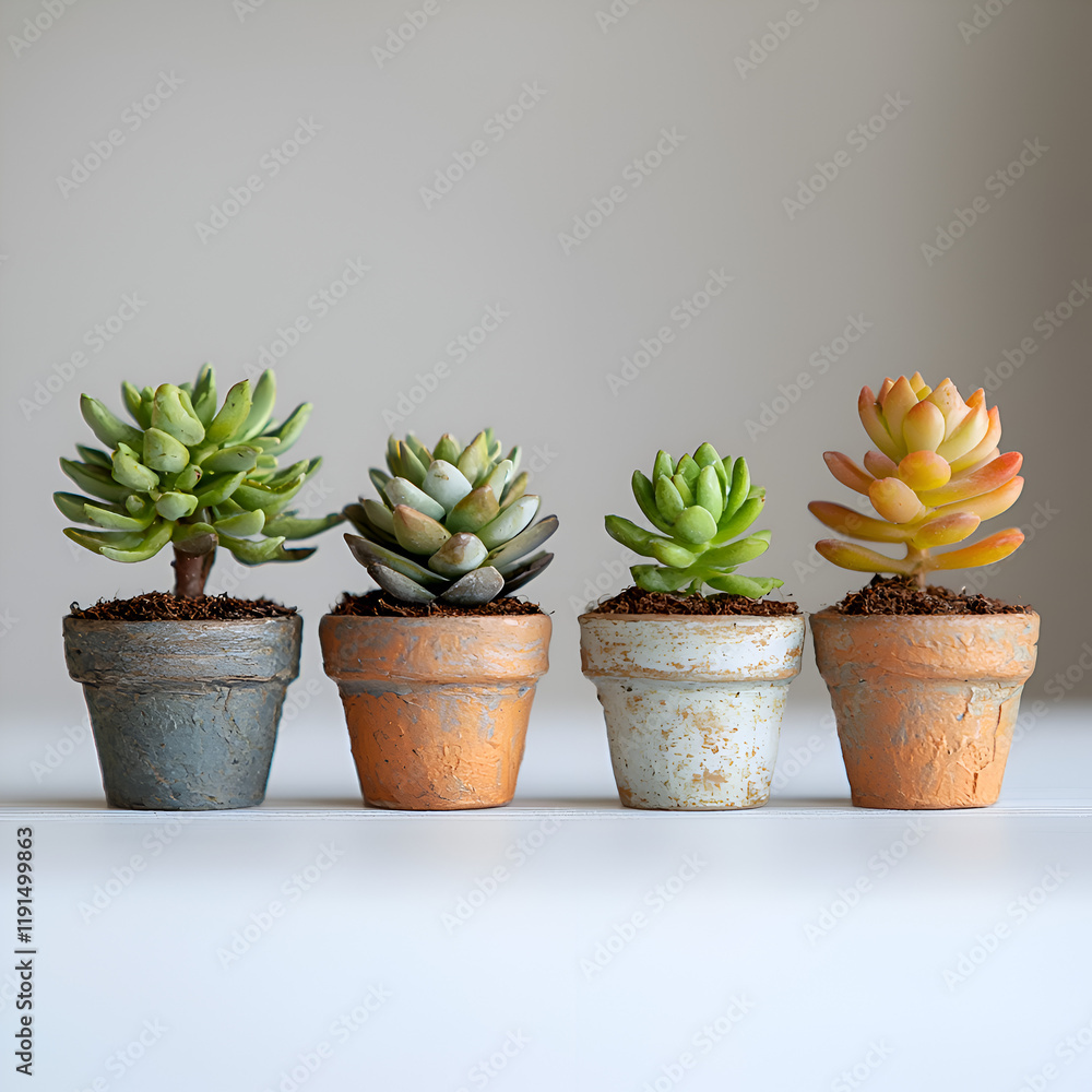 Modern Indoor Plant Display with Stylish Pots and Vibrant Succulents for Minimalist Home Decor Modern Indoor Plant Display with Stylish Pots and Vibrant Succulents for Minimalist Home Decor