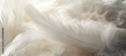 beautiful white feather with blue sky