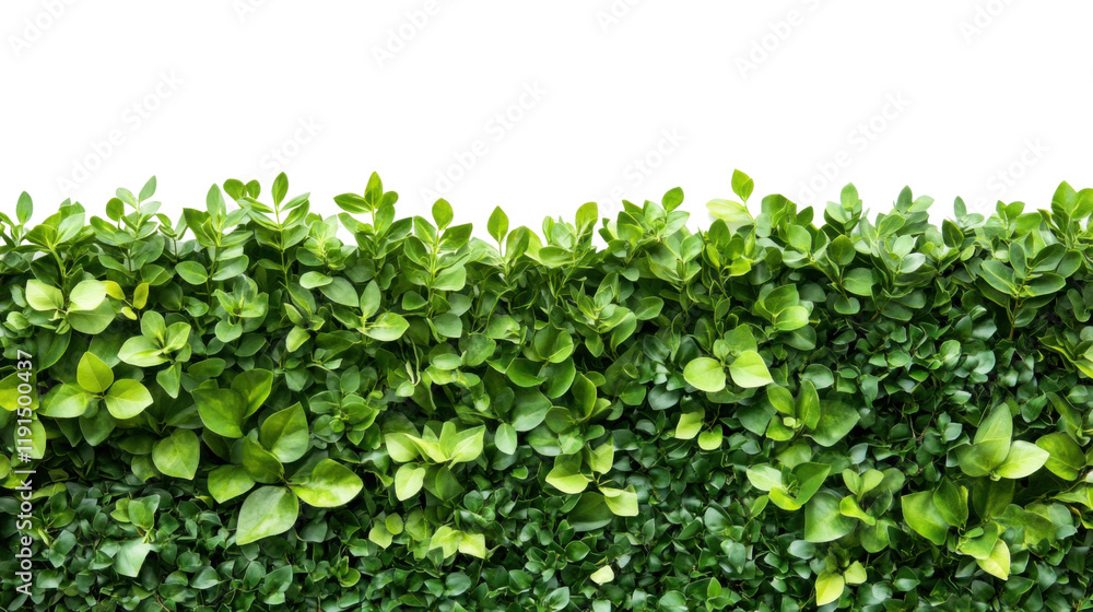 Obraz premium Green plant wall panel transparent background