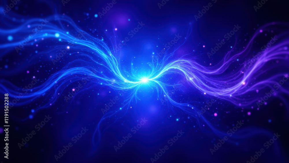 Fototapeta premium Vibrant abstract background with flowing purple light.