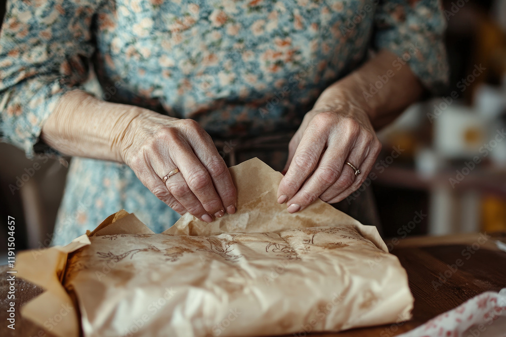 Hands Wrapping Gift in Rustic Paper
Hands Wrapping Gift in Rustic Paper