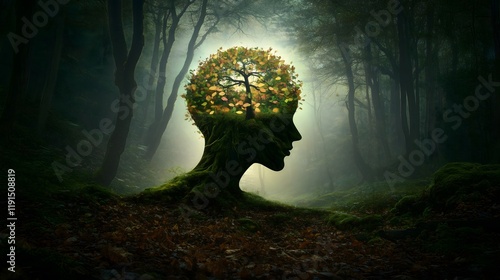 Enchanted Forest Dreamscape with Surreal Illusion