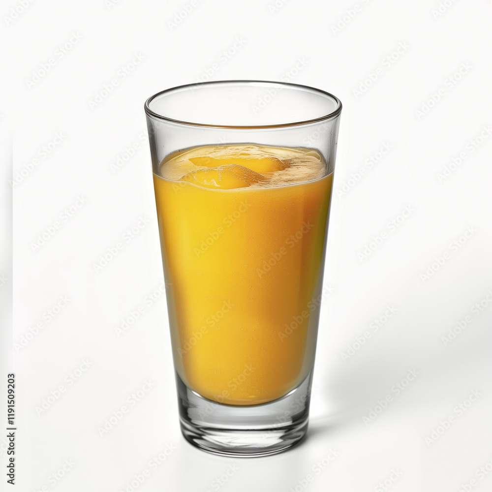 glass of orange mango juice smoothie isolated glass of orange mango juice smoothie isolated