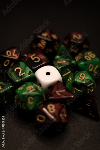 Lucky Charm A White Die vertical photo