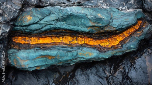 Ancient Rocks Showing Earth's Crust Structure