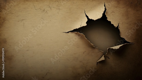 Ancient Parchment with Hole Cut Out