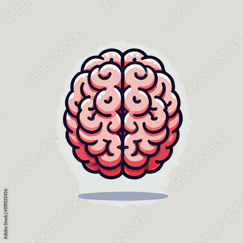 human brain organ vector illustration