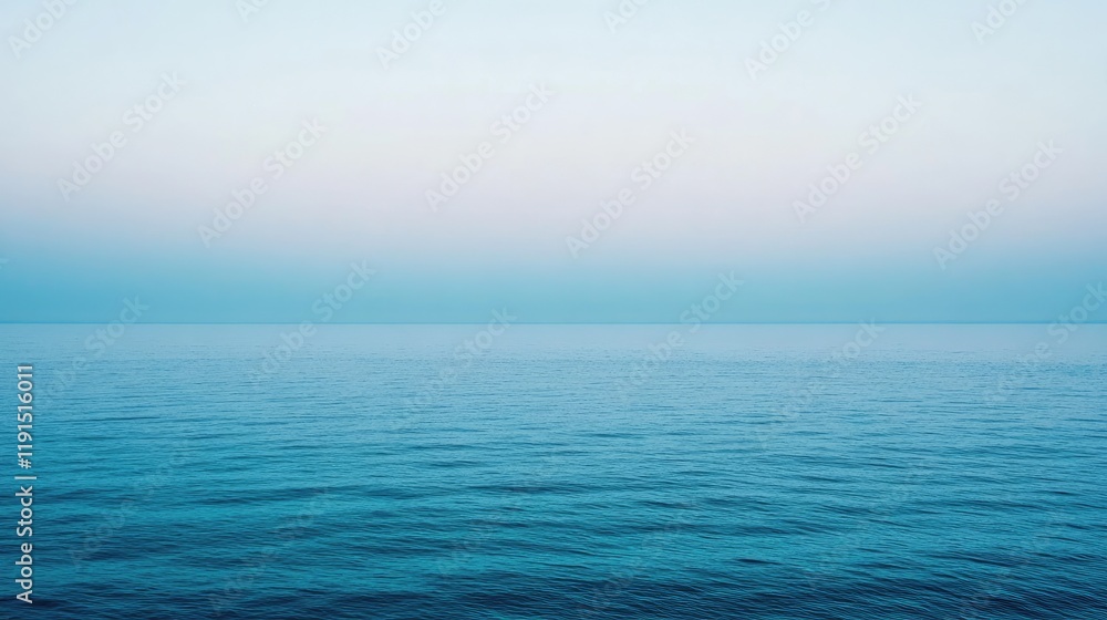 Fototapeta premium Serene Ocean Meets Tranquil Sky A Peaceful Vista