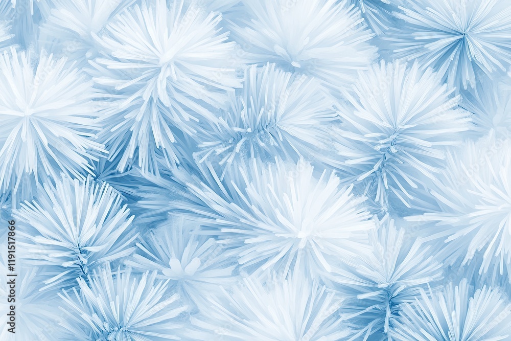 Close-up view of frosted pine branches showcasing soft gray-white and pastel blue accents in a winter setting Close-up view of frosted pine branches showcasing soft gray-white and pastel blue accents in a winter setting