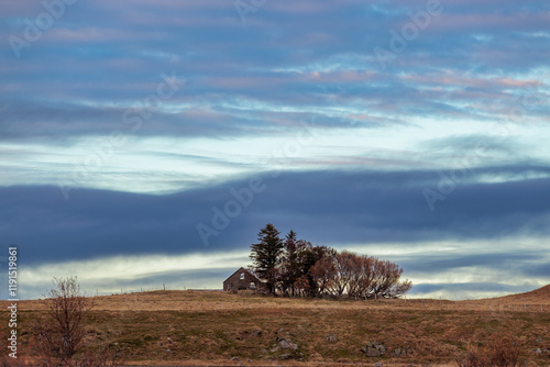 Obraz na płótnie Autumn landscape around Borgarnes on the island of Iceland w salonie