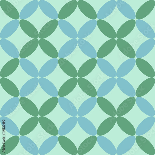 Seamless vector pattern in geometric ornamental style