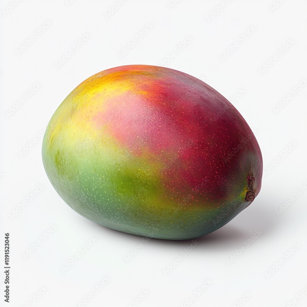 Ripe mango showcasing vibrant colors and smooth texture, invitin Ripe mango showcasing vibrant colors and smooth texture, invitin