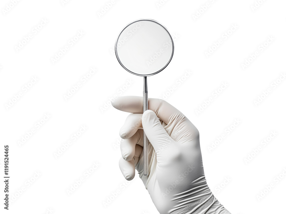 Hand Holding Circular Mirror in Medical Setting Isolated on transparent background Hand Holding Circular Mirror in Medical Setting Isolated on transparent background