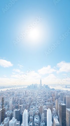Wallpaper Mural Frosty Urban Skyline Under Winter Sun – Capturing Extreme Cold and Resilience Torontodigital.ca