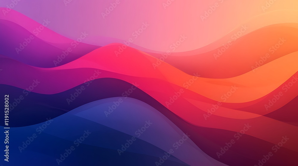 Abstract Colorful Waves Flowing Gradient Design Abstract Colorful Waves Flowing Gradient Design