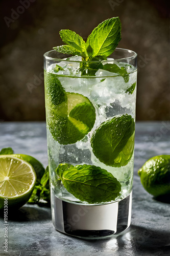 Wallpaper Mural mojito cocktail with mint Torontodigital.ca