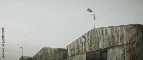 Old abandoned hangars anamorphic