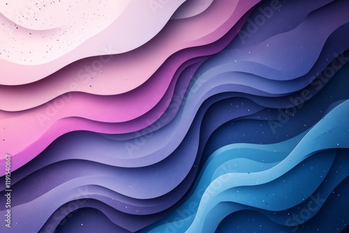 Colorful abstract waves create a vibrant visual experience in deep blue, purp...