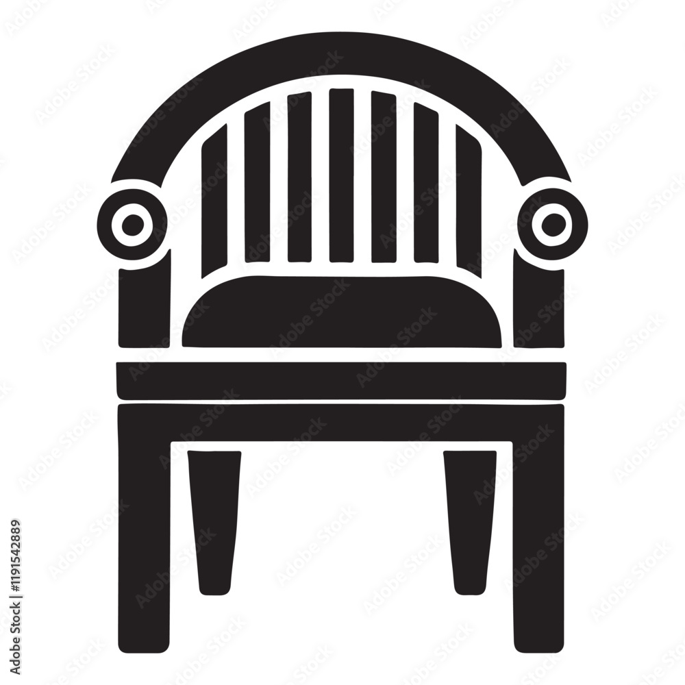 Fototapeta premium Classic Armchair Silhouette Vector Illustration Design