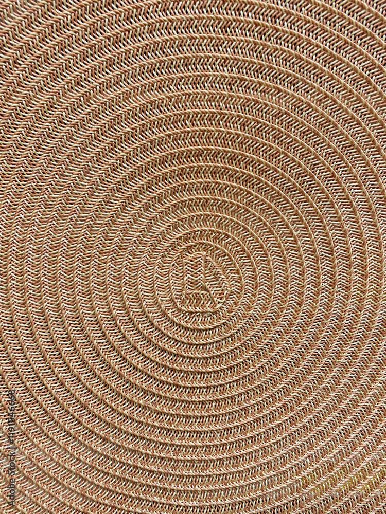 Naklejka premium Rattan texture, detail handcraft bamboo weaving texture background. include clipping path, woven bamboo mat, footrest, natural texture 