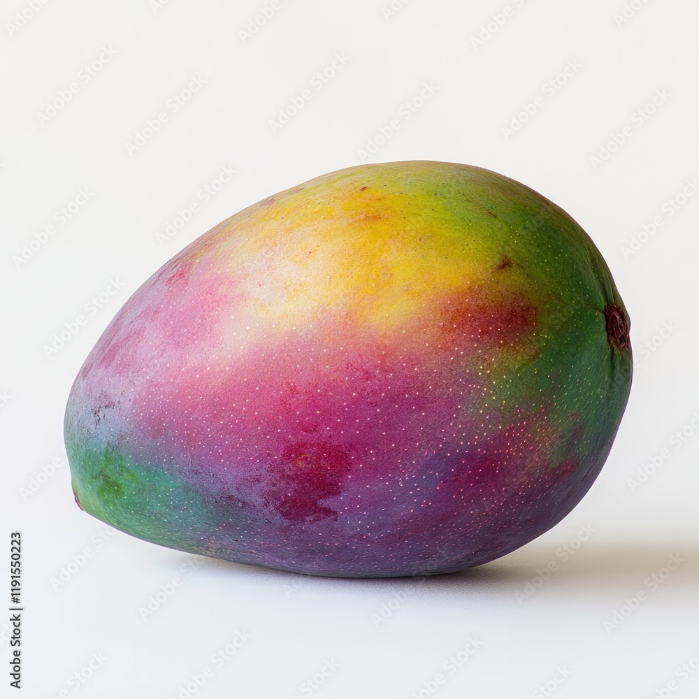 Vibrant mango showcasing blend of colors, highlighting smooth te Vibrant mango showcasing blend of colors, highlighting smooth te
