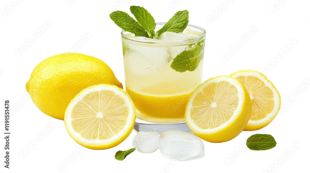 Tea with lemon transparent background Tea with lemon transparent background