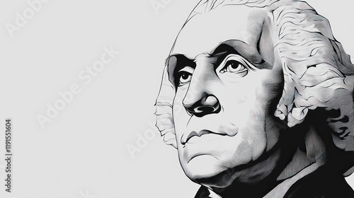 Engraved illustration of a historical figure's profile against a neutral background