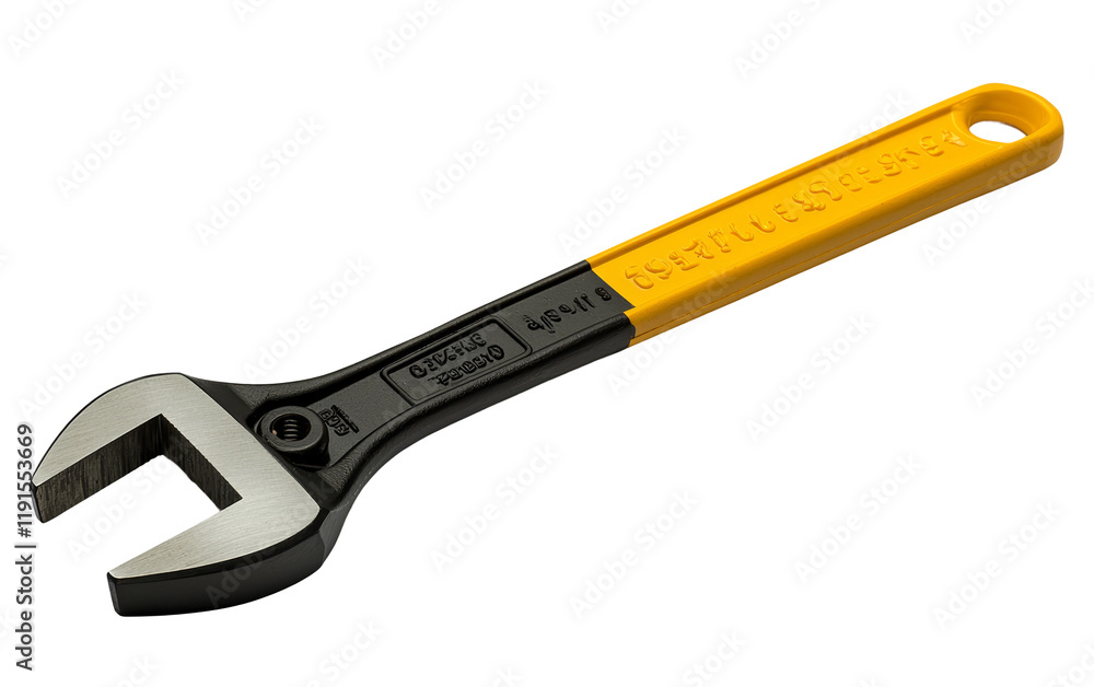 Adjustable Wrench on a White Background Isolated on transparent background Adjustable Wrench on a White Background Isolated on transparent background