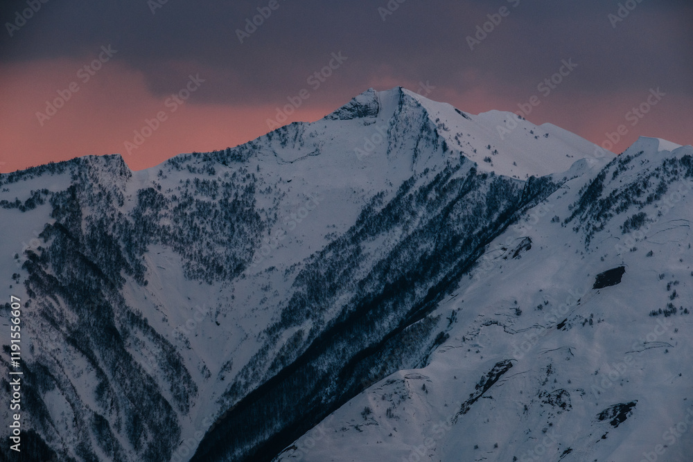 custom made wallpaper toronto digitalWinter mountain landscape in the Georgian ski resort of Gudauri