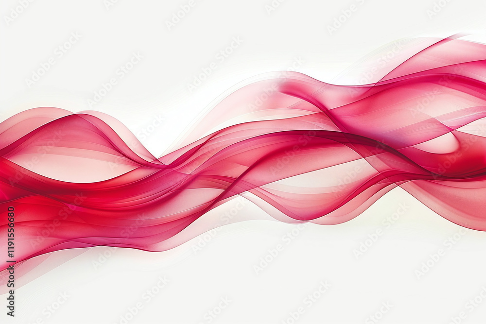 Fototapeta premium Abstract Red Background with Glowing Waves, Light Trails, and Shimmering Particles for a Digital Fantasy Design