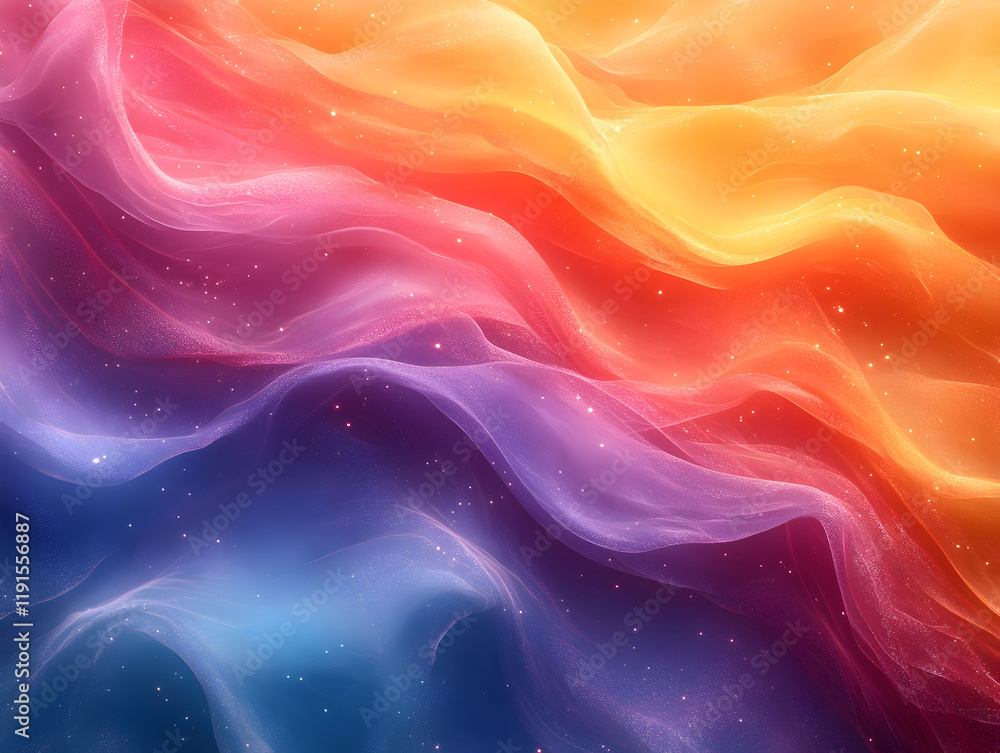 Abstract Motion of Radiant Rainbow Hues in Fluid Form Abstract Motion of Radiant Rainbow Hues in Fluid Form