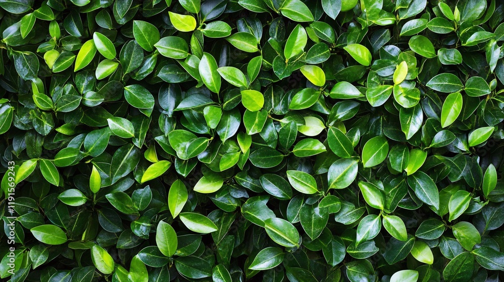 Fototapeta premium Lush green foliage creating a vibrant texture in a natural setting
