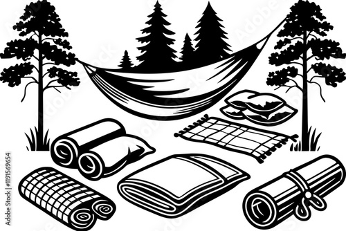 set of  icons for tourism