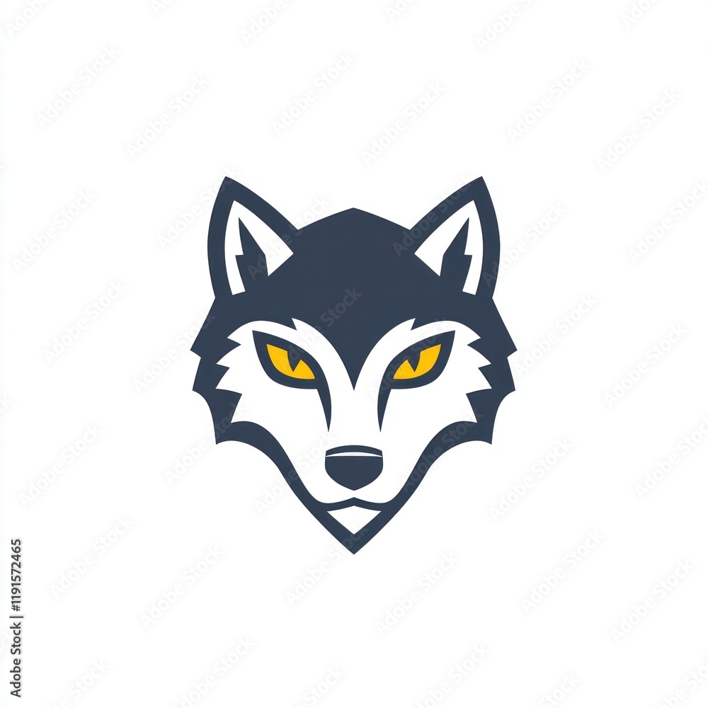 Wolf head logo design, vector illustration, white background, mascot Wolf head logo design, vector illustration, white background, mascot