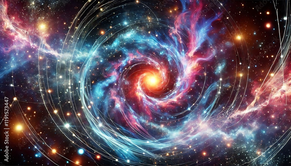 Futuristic cosmic background with glowing starfields, galactic swirls, and vivid nebulae for celestial aesthetic. Generative AI Futuristic cosmic background with glowing starfields, galactic swirls, and vivid nebulae for celestial aesthetic. Generative AI
