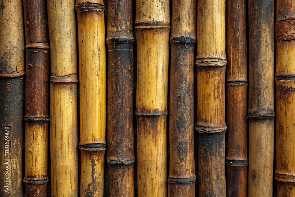 A close up of a bunch of bamboo sticks A close up of a bunch of bamboo sticks