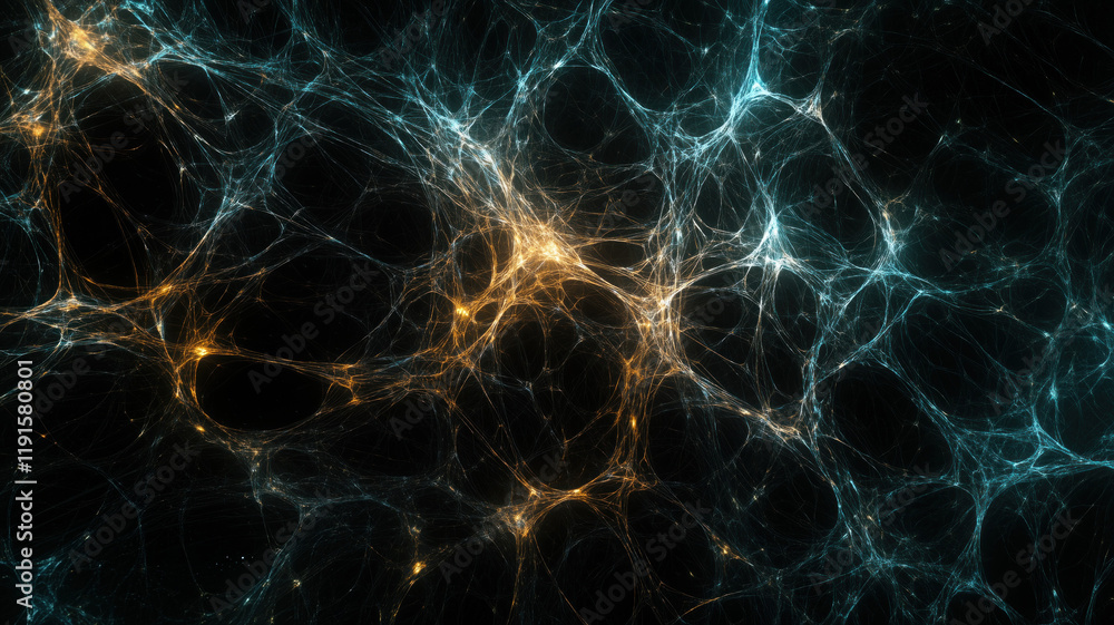 Glowing Neural Network Digital Abstraction on a Dark Background Glowing Neural Network Digital Abstraction on a Dark Background