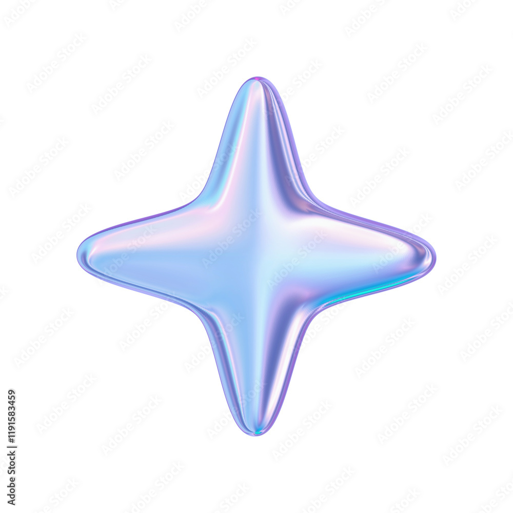 3D Holographic Sparkle Star 3D Holographic Sparkle Star