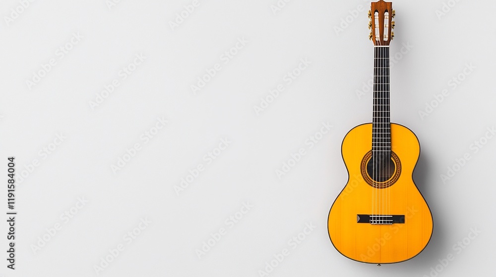 Fototapeta premium Classic guitar on white background.