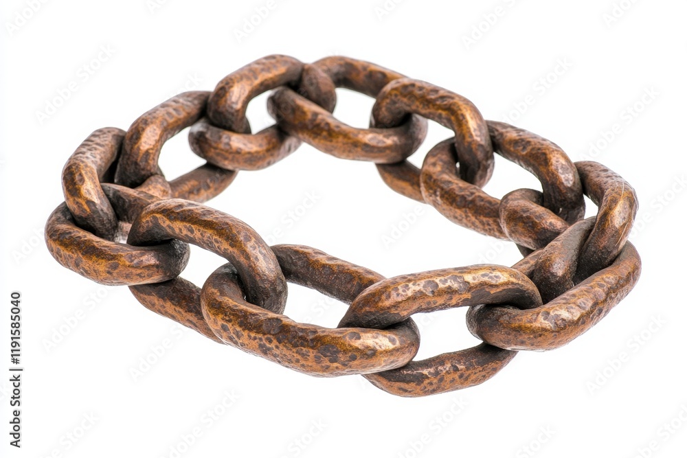 Obraz premium Intricate Rusty Metal Chain