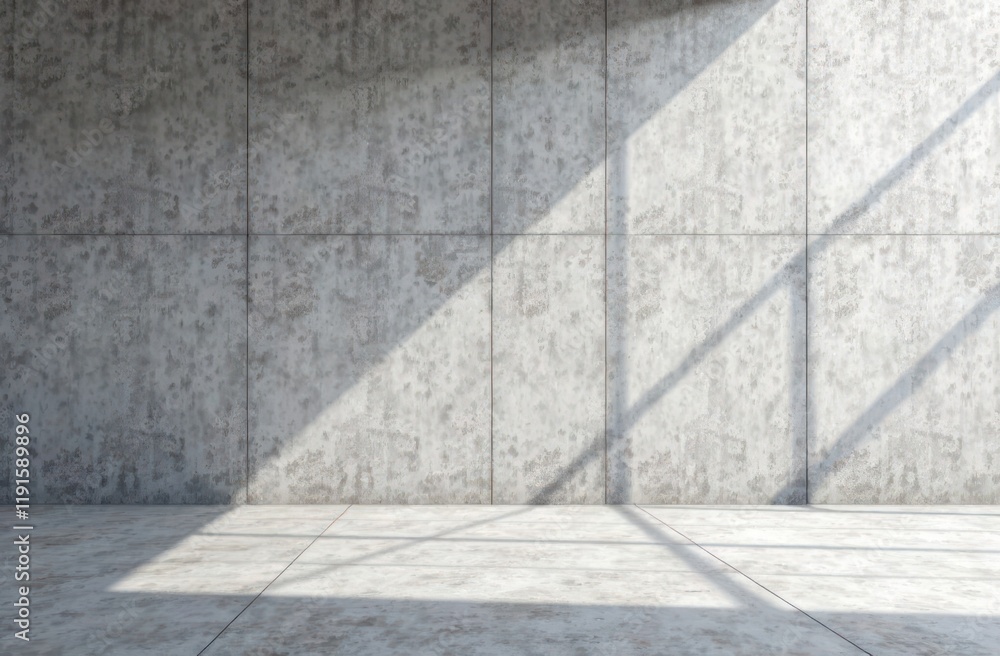 Fototapeta premium Room empty with cement floor and concrete wall