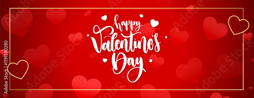 Happy Valentine's Day Creative Template for Designing Cards, Social Media Posts, and Marketing Banner