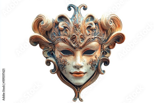 Vintage Venetian Carnival Mask - Exquisite Detail photo