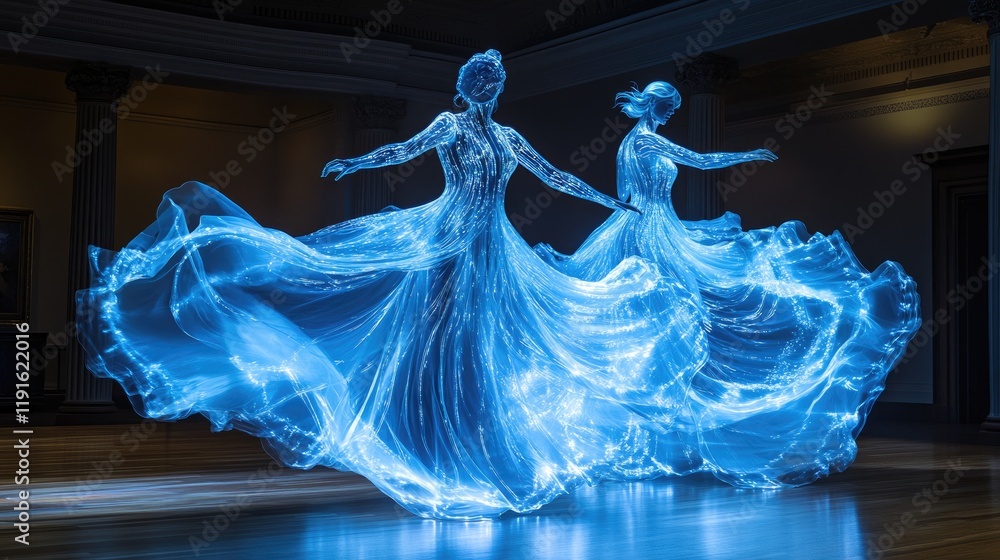 Elegant couple dancing beside a crystal decanter symbolizing alcohol in a luxurious setting, AI generated Elegant couple dancing beside a crystal decanter symbolizing alcohol in a luxurious setting, AI generated