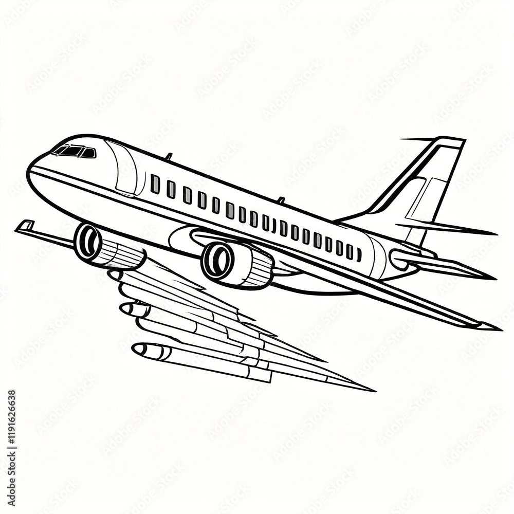 Airplane coloring page Airplane coloring page