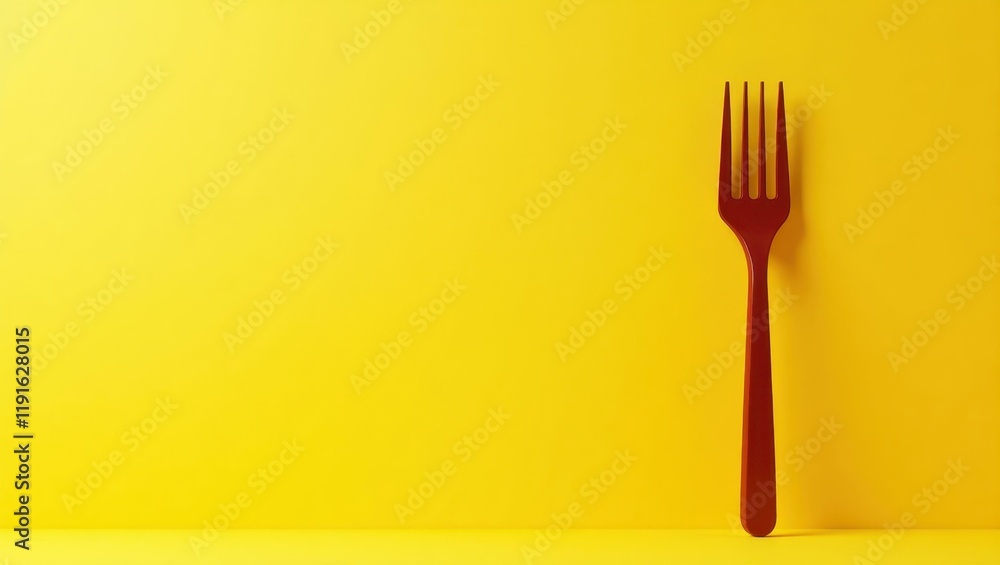 Rich burnt sienna pitchfork on left. Soft purple background. Copy space for text, 3D render AI Generated Designer Element Rich burnt sienna pitchfork on left. Soft purple background. Copy space for text, 3D render AI Generated Designer Element