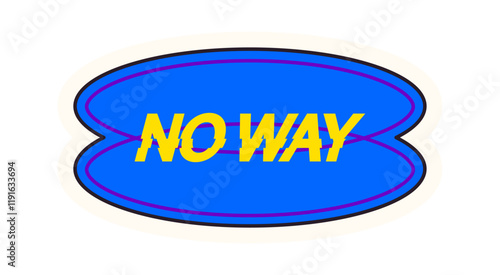 No way pop art sticker