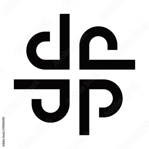 The P Mark, Symmetrical P, Four P Logo, Quadruple P, Cross P, Plus Sign P, Geometric P, Abstract P, Modern P Design, Black P Logo, Bold P, Rounded P, Curved P, Stylized P, Repeating P, Mirrored P, Rot