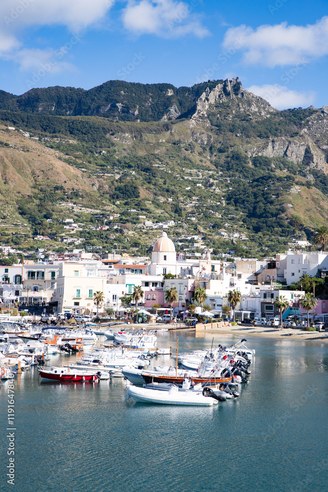 Fototapeta premium landscape with Forio, Ischia island, Italy