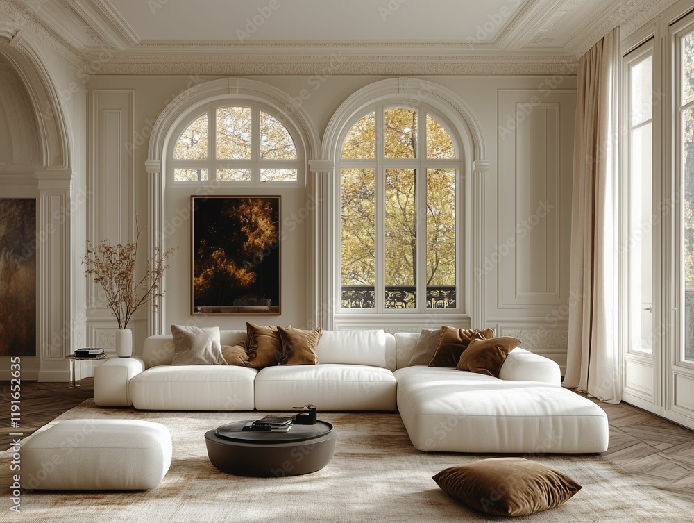 Luxurious Monochrome Altbau Charm in Mocha Mousse Luxurious Monochrome Altbau Charm in Mocha Mousse